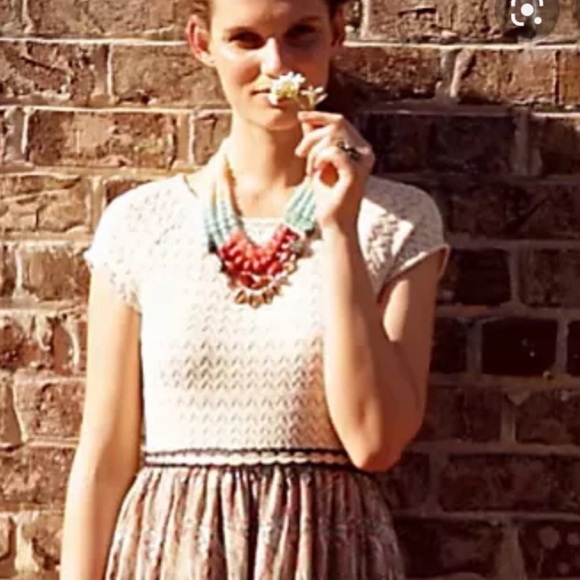 Anthropologie Boho multicolor layered bib statement necklace - Picture 1 of 7